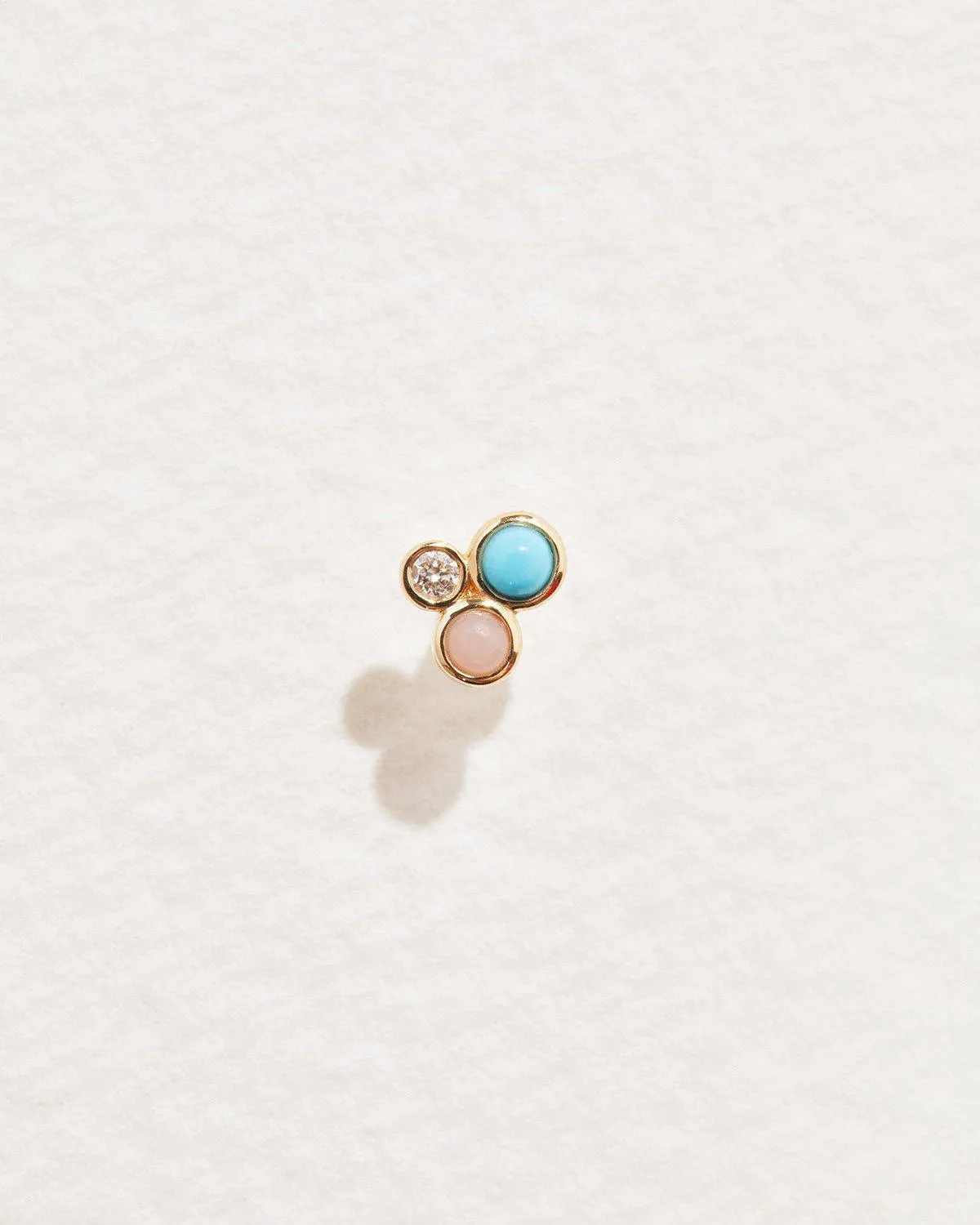 Bezel Set Trio Standard Stud