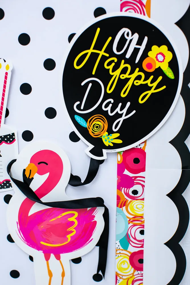 Birthday Bulletin Board Set | Simply Stylish Tropical Pineapple | UPRINT | Schoolgirl Style