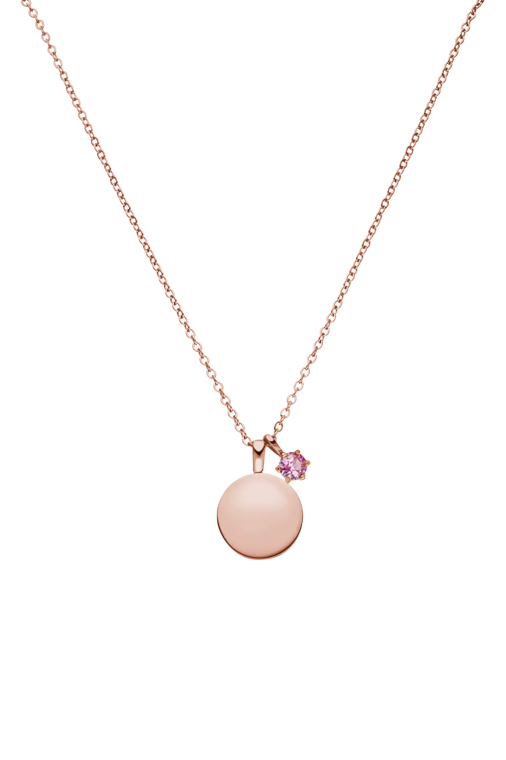 Birthstone July Necklace 14K Rose Gold Plated