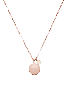 Birthstone October Necklace 14K Rose Gold Plated