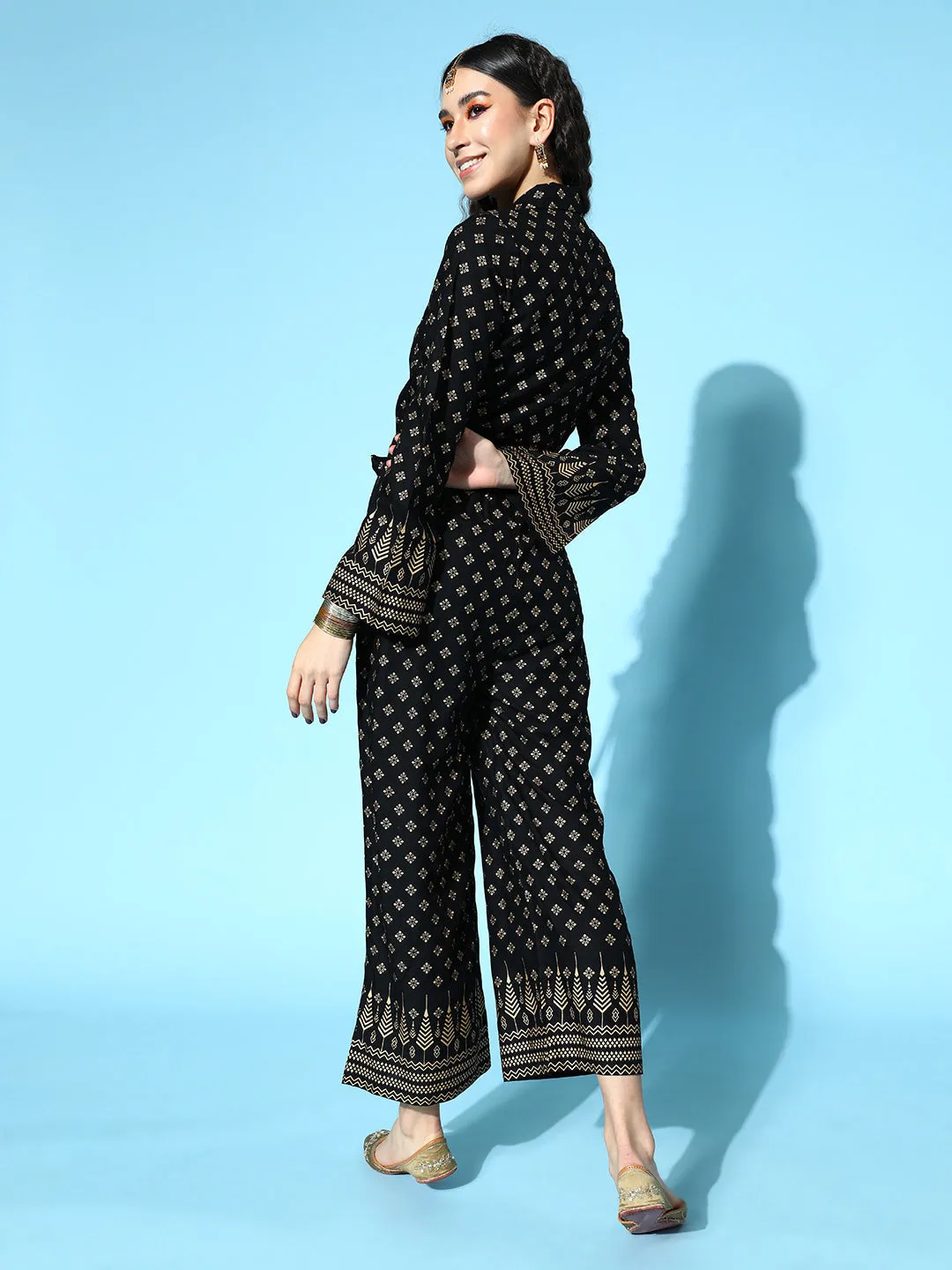 Black Gold Work Jumpsuit