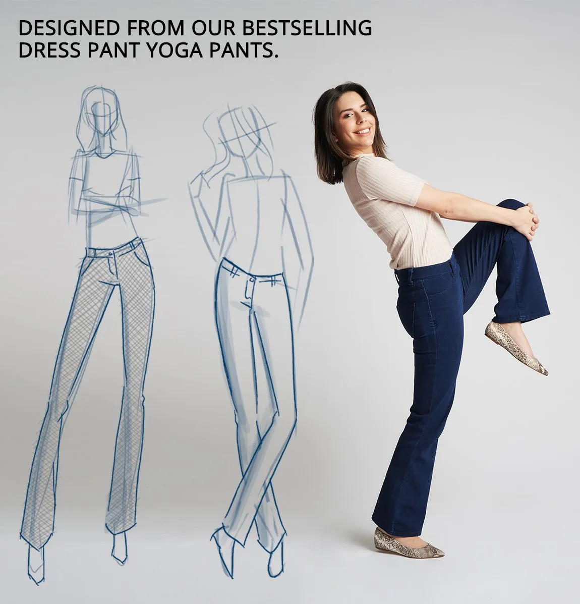 Boot-Cut | 4-Pocket Betabrand Yoga Denim (Dark Indigo)