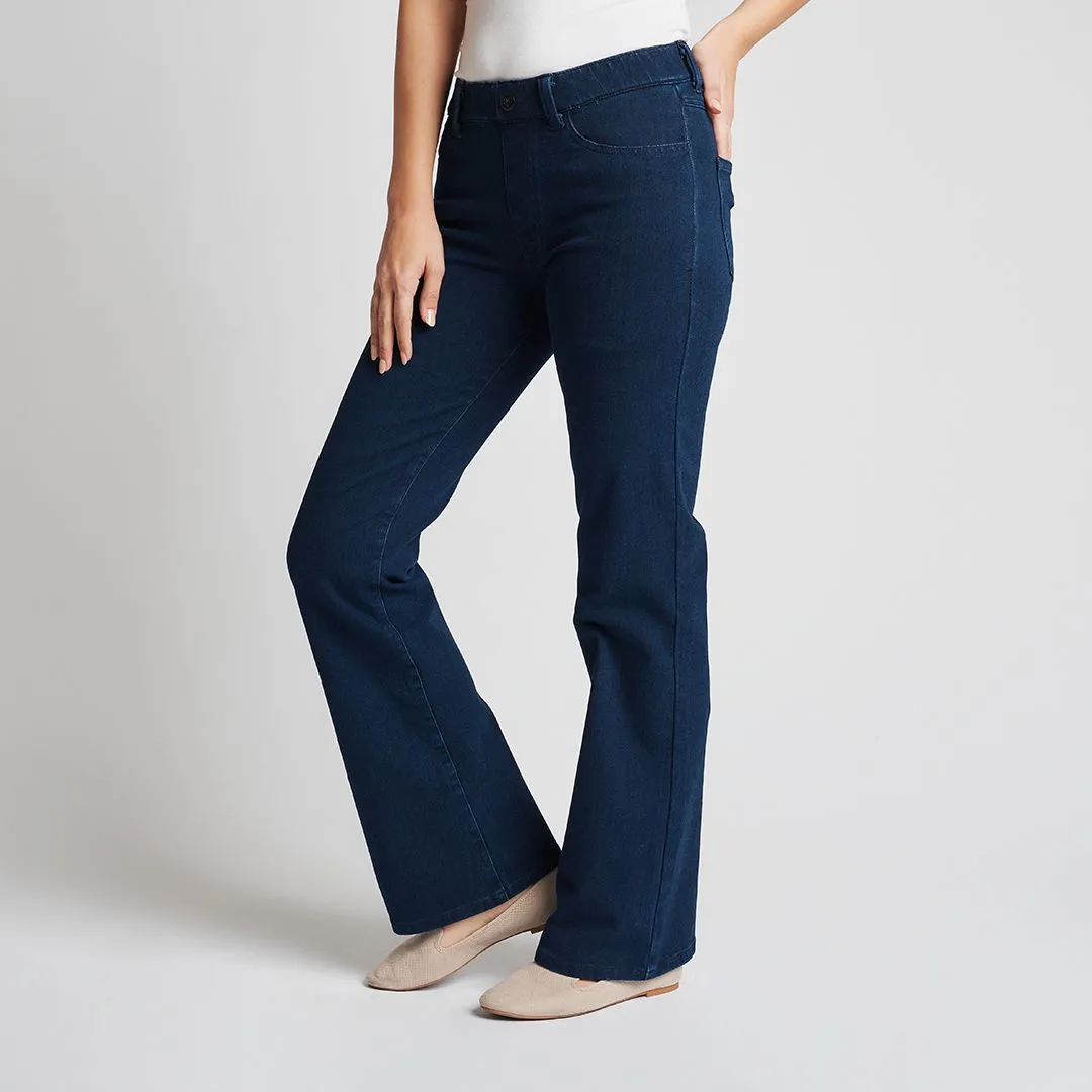 Boot-Cut | 4-Pocket Betabrand Yoga Denim (Dark Indigo)