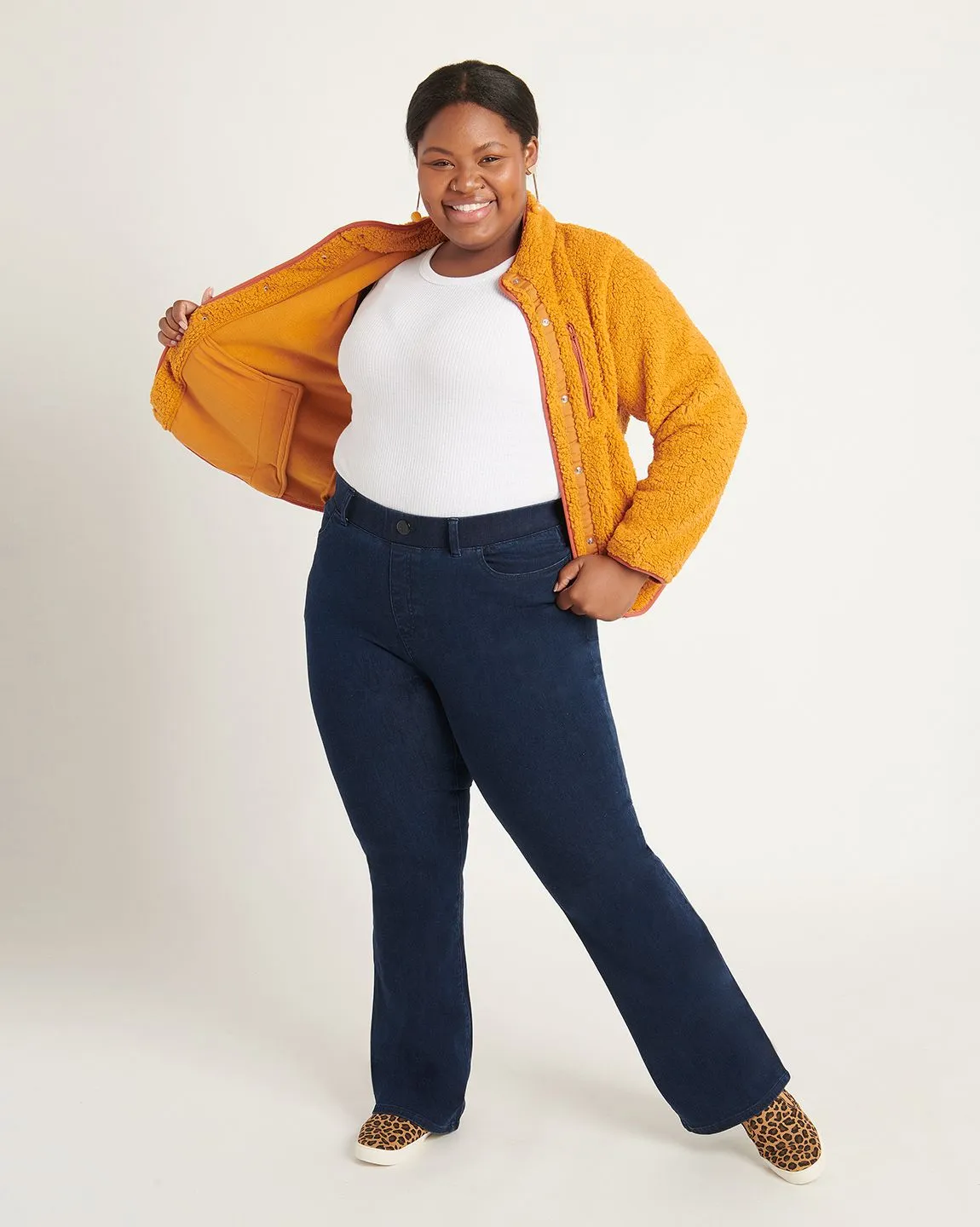 Boot-Cut | 4-Pocket Betabrand Yoga Denim (Dark Indigo)