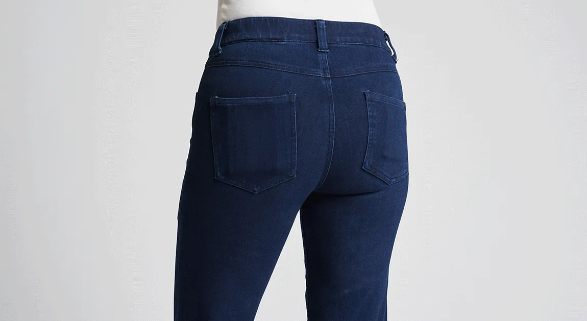 Boot-Cut | 4-Pocket Betabrand Yoga Denim (Dark Indigo)