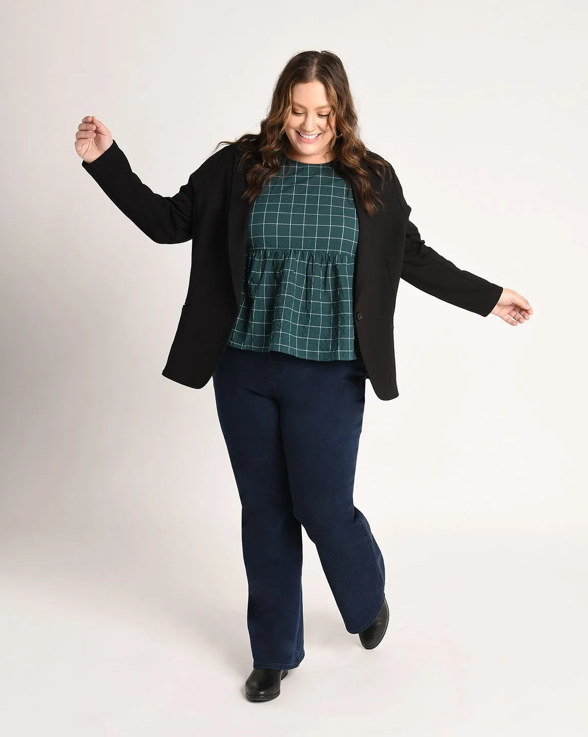Boot-Cut | 4-Pocket Betabrand Yoga Denim (Dark Indigo)