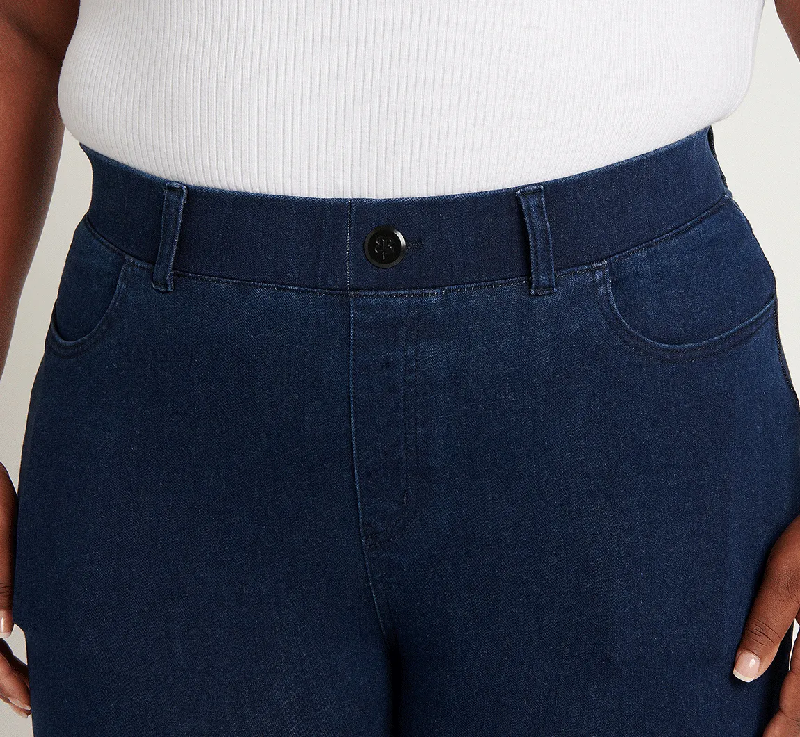 Boot-Cut | 4-Pocket Betabrand Yoga Denim (Dark Indigo)