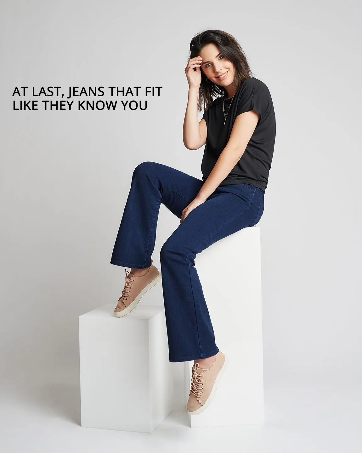 Boot-Cut | 4-Pocket Betabrand Yoga Denim (Dark Indigo)