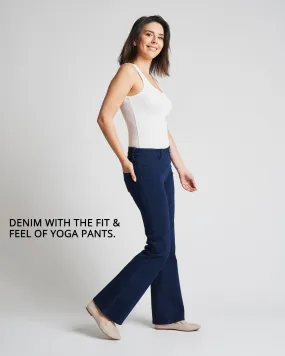 Boot-Cut | 4-Pocket Betabrand Yoga Denim (Dark Indigo)