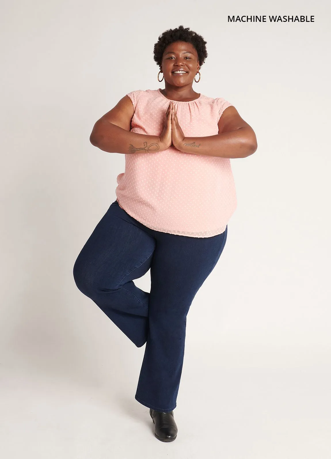 Boot-Cut | 4-Pocket Betabrand Yoga Denim (Dark Indigo)