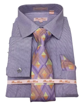 Bruno Conte Regular Fit Combo Shirt - Lilac Lavender
