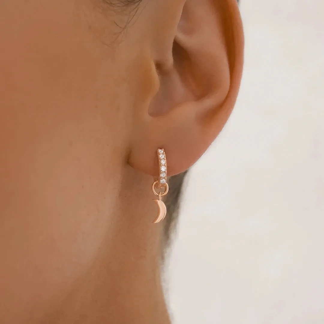 Build Your Earring Set Jet Rose Gold