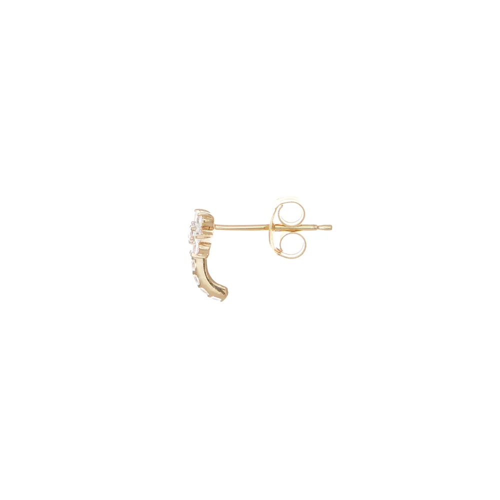 By Charlotte 14k Gold Crystal Shooting Star Ear Cuff Single Earring