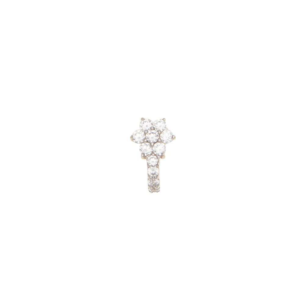 By Charlotte 14k Gold Crystal Shooting Star Ear Cuff Single Earring