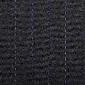 Charcoal Grey With Lilac Pindot Stripe Quartz Super 100's Suiting
