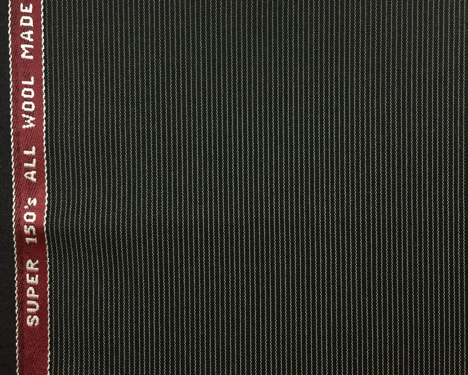 Charcoal Grey With Silver Pin Stripe
