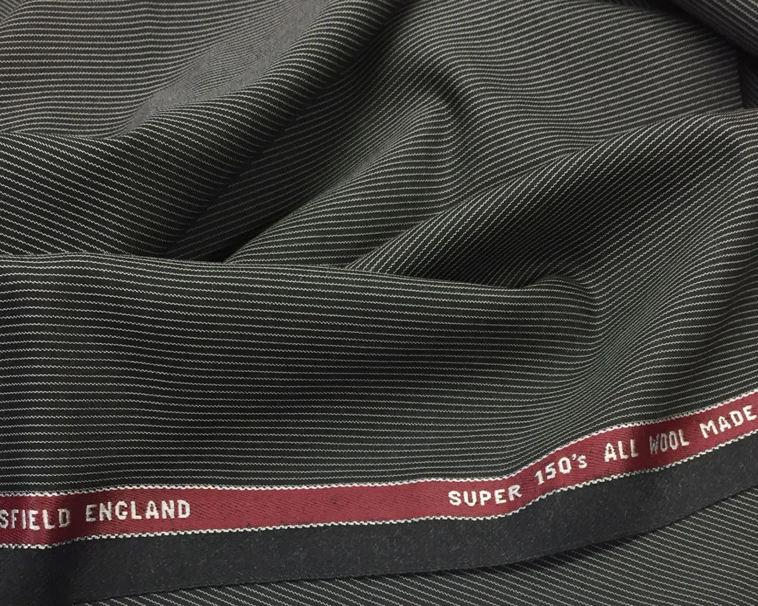 Charcoal Grey With Silver Pin Stripe