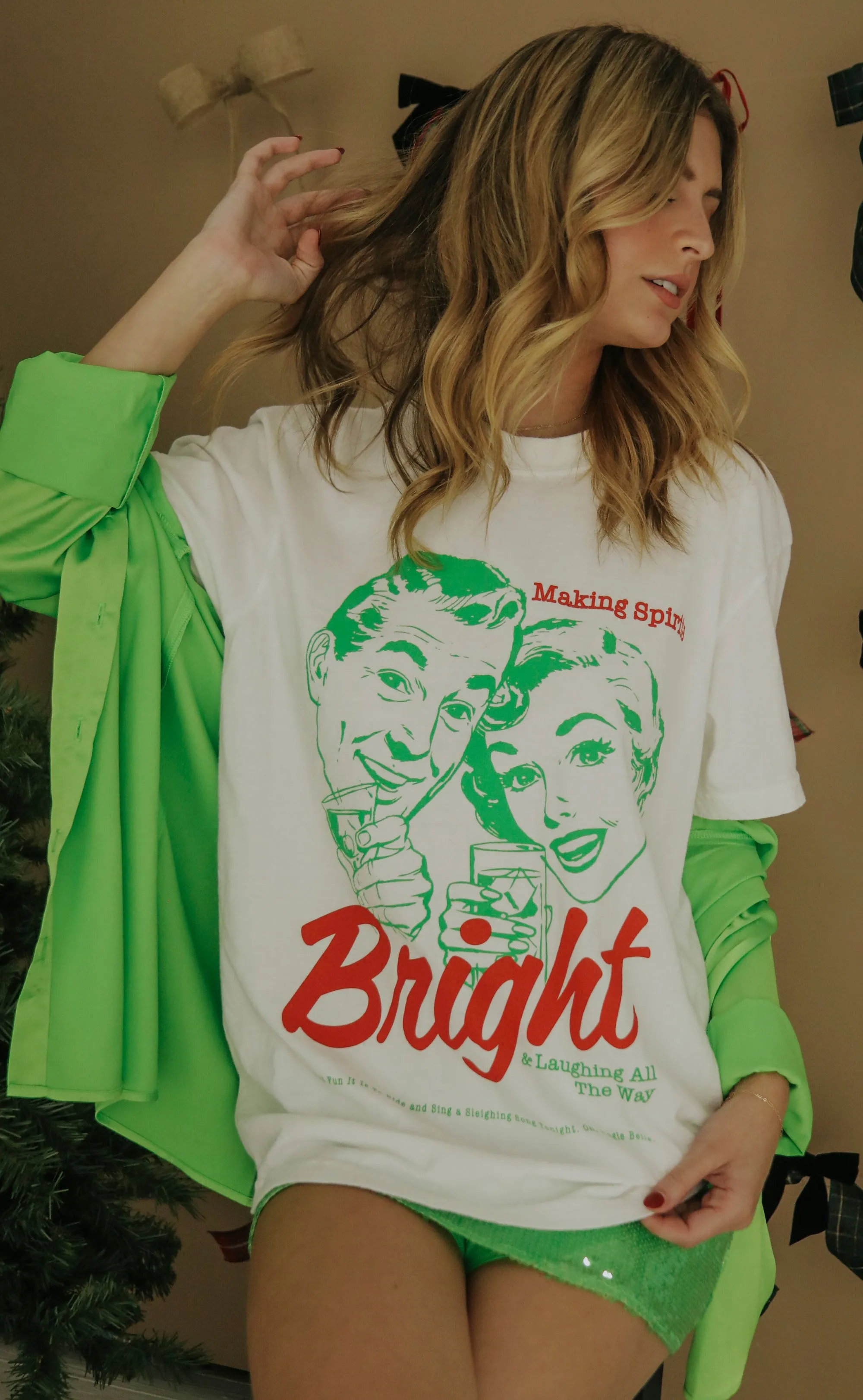 charlie southern: making spirits bright t shirt