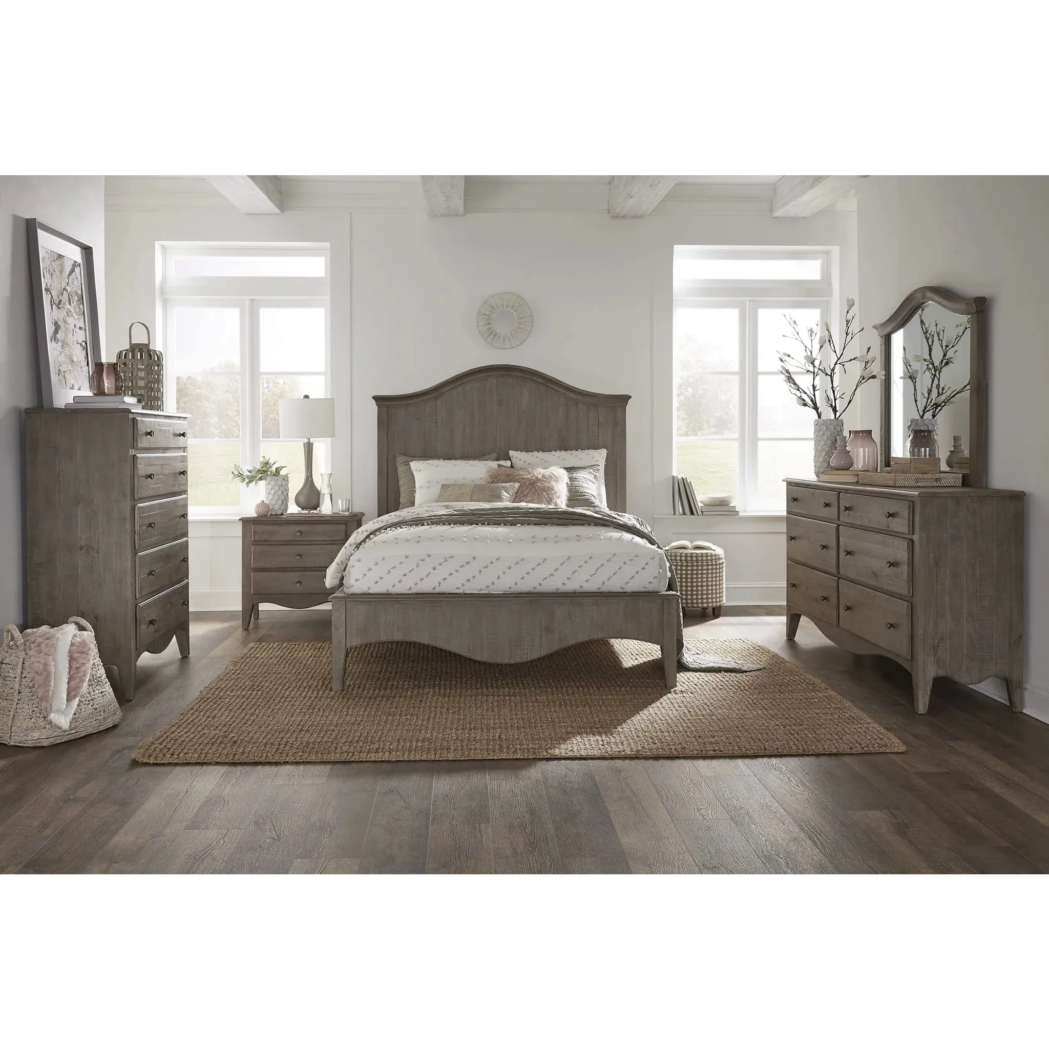 Cottage Taupe Queen Bed