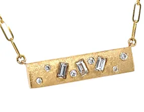 DILAMANI  - Diamond Bar Paperclip Necklace
