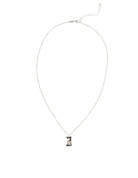 Elly Lou August Flower Necklace - Silver