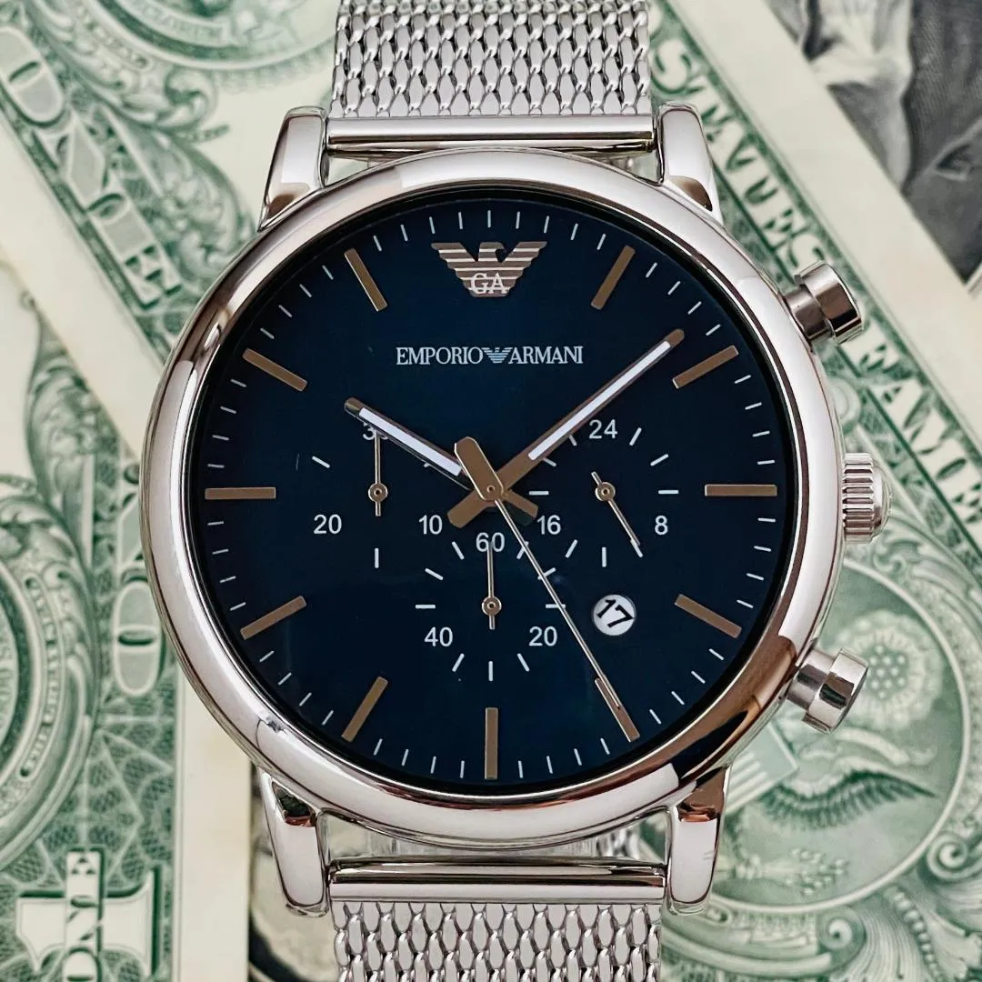 Emporio Armani Analog Blue Dial Men's Watch | AR80038