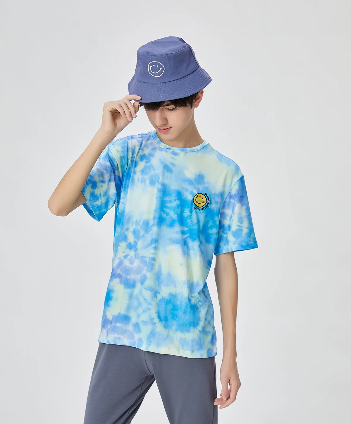 Energized Junior Artletes Dropped Shoulder Tee with Smiley Face