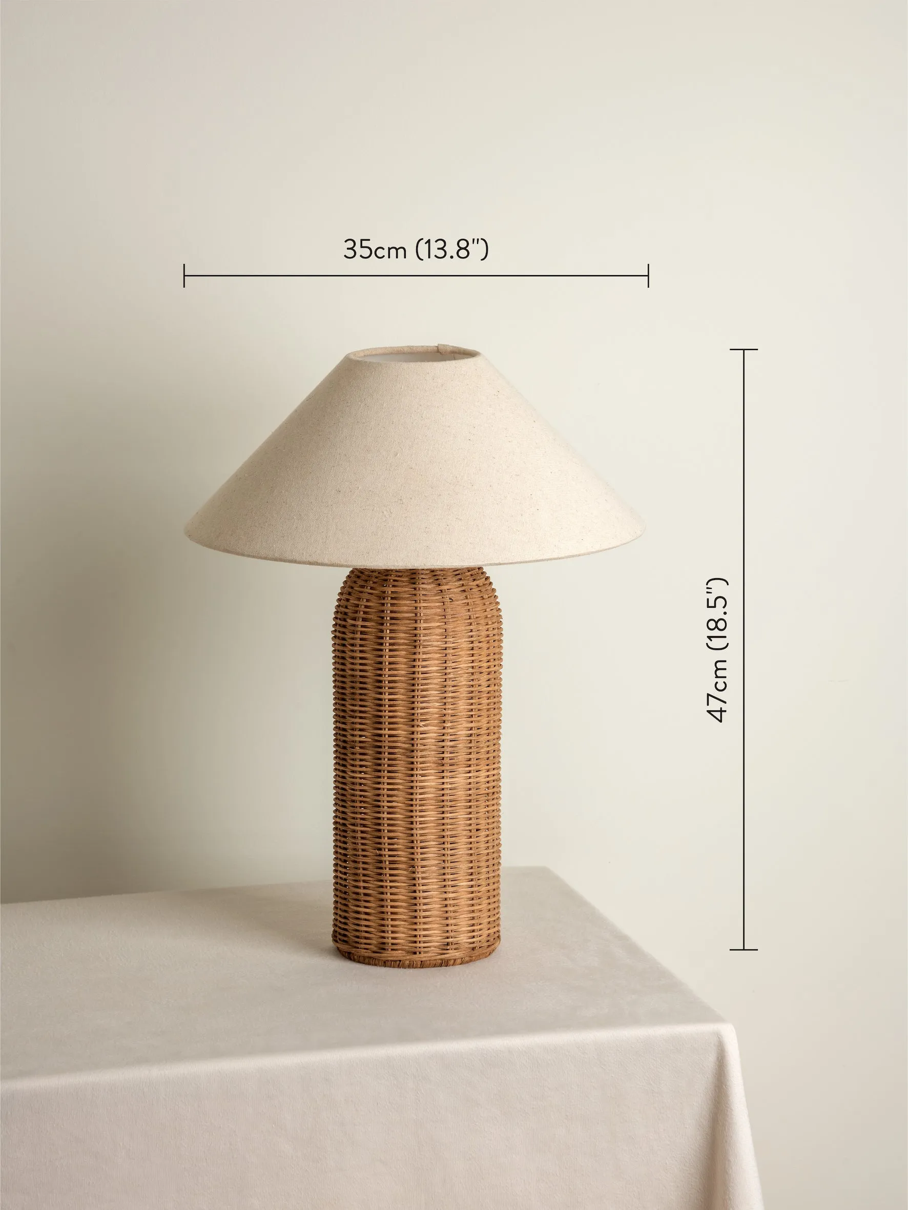 Ensia - tall rattan table lamp