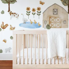 Farm Animal Wall Decal Set