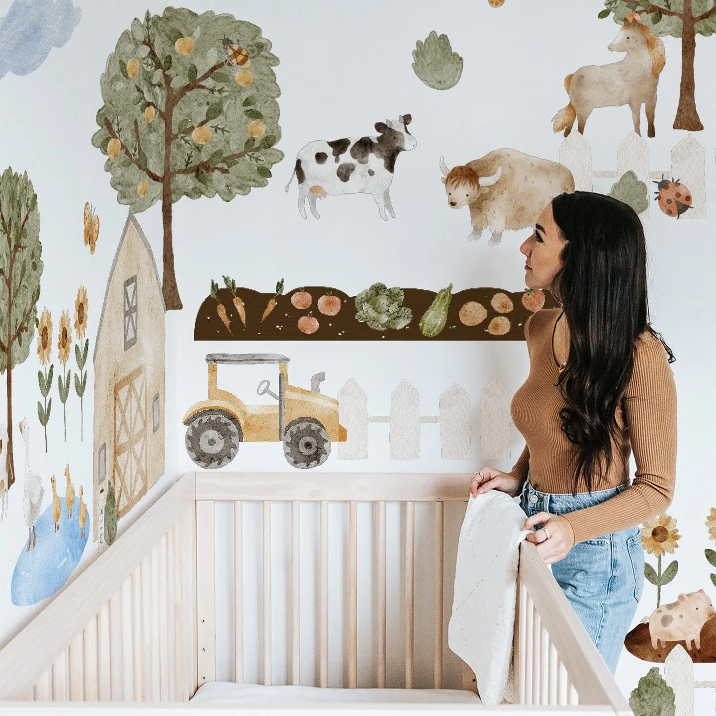 Farm Animal Wall Decal Set