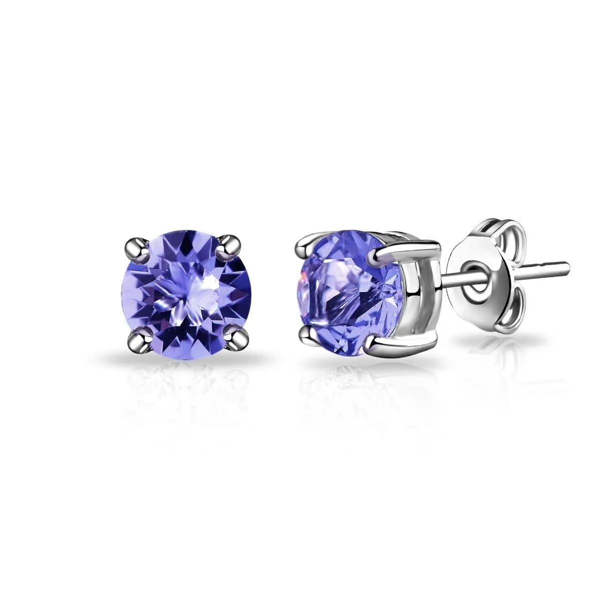 February (Amethyst) Birthstone Earrings Created with Zircondia® Crystals