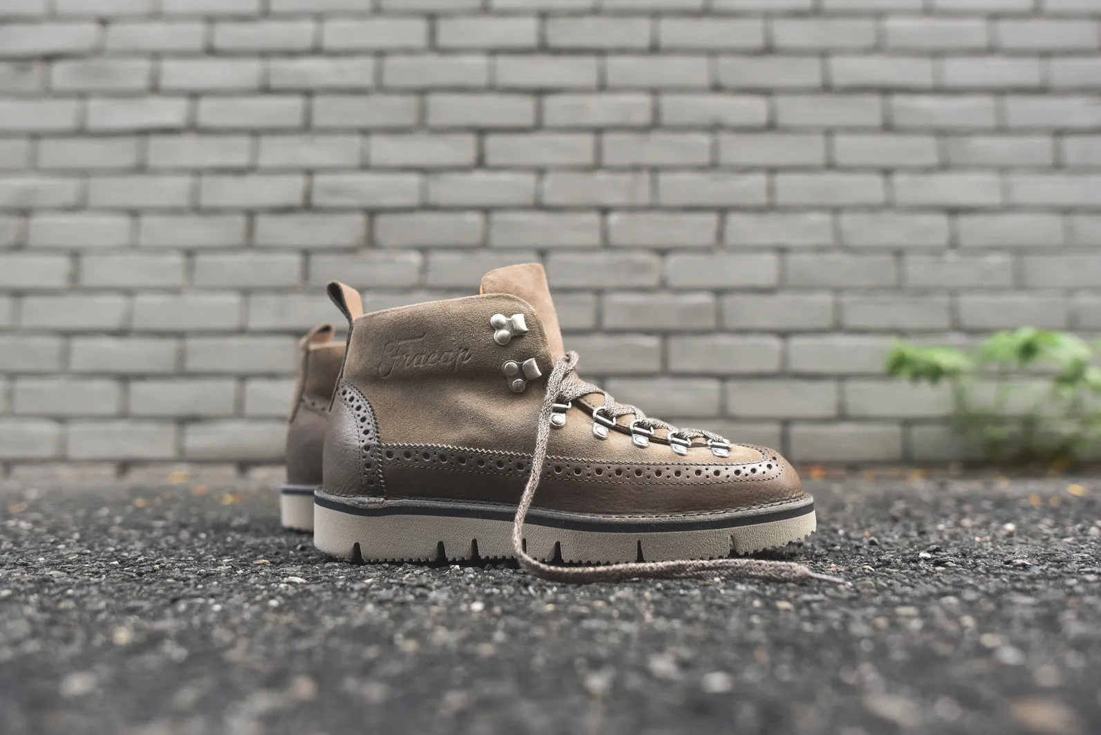 Fracap Brogue Boot - Taupe