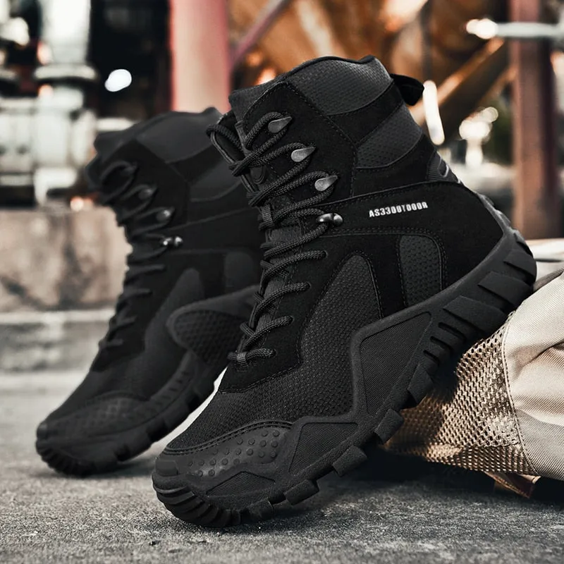 Fujeak Combat Boots Outdoor Warm Military Wear-resistant Waterproof Men's Shoes Breathable Shock Absorbing