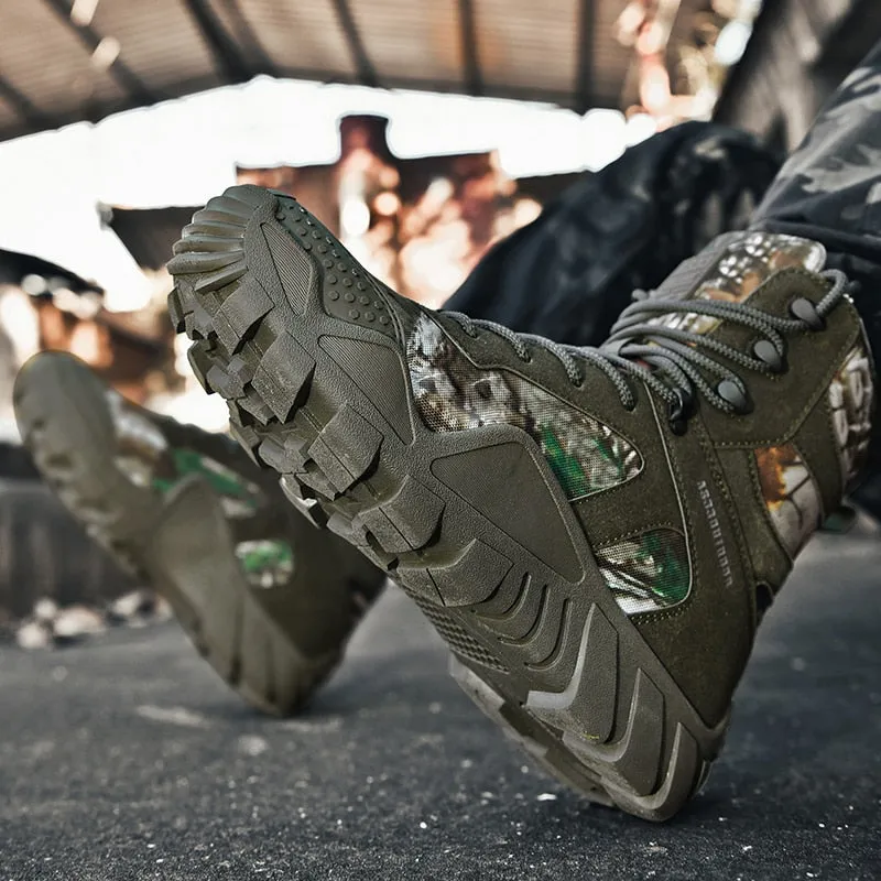 Fujeak Combat Boots Outdoor Warm Military Wear-resistant Waterproof Men's Shoes Breathable Shock Absorbing