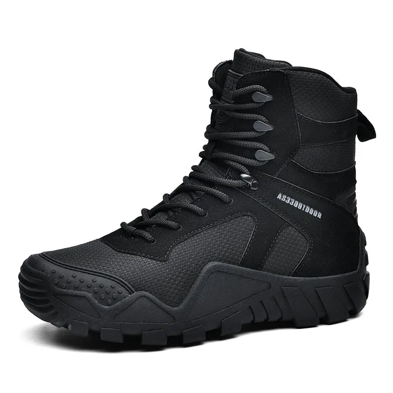 Fujeak Combat Boots Outdoor Warm Military Wear-resistant Waterproof Men's Shoes Breathable Shock Absorbing