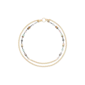 GeoCUBE® Iconic Boho necklace gold-multicolour