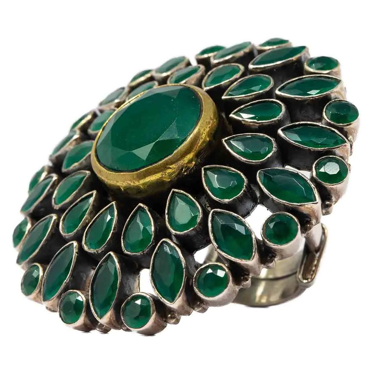 Green Spinel Stone Ring