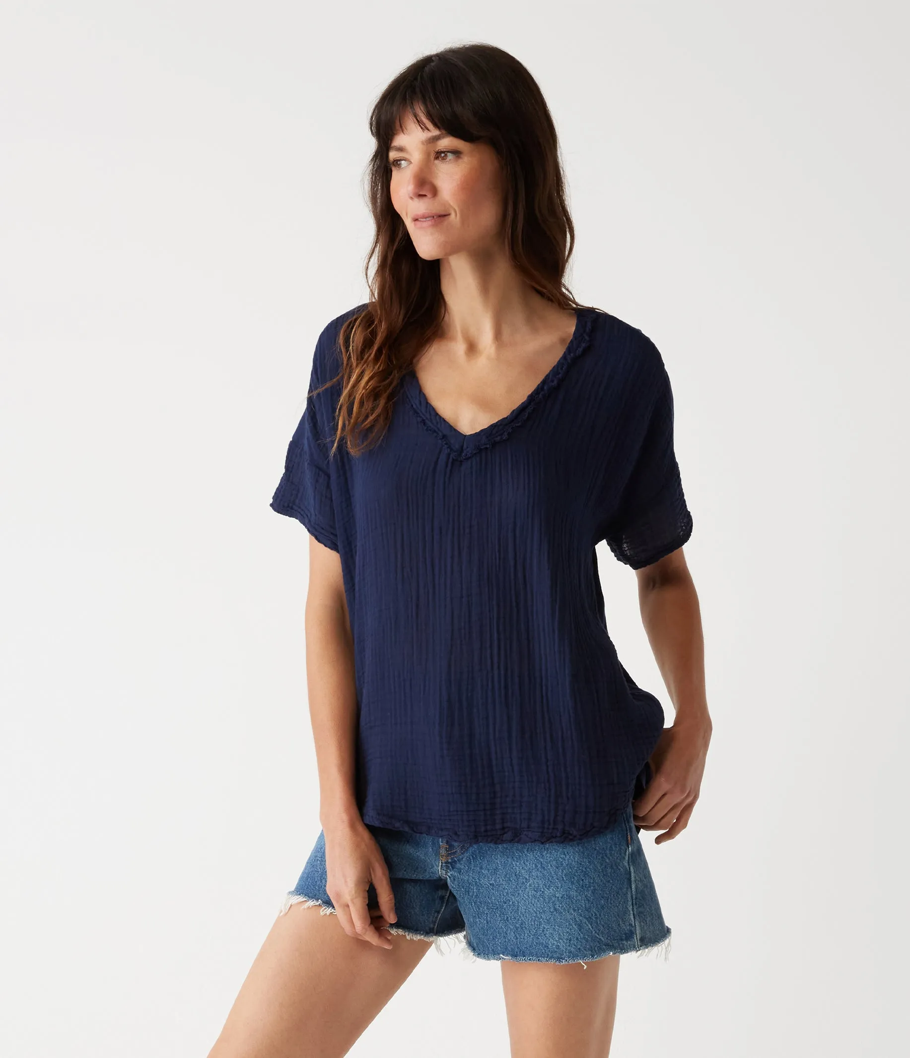 Gretna Fabric Mixed Tee