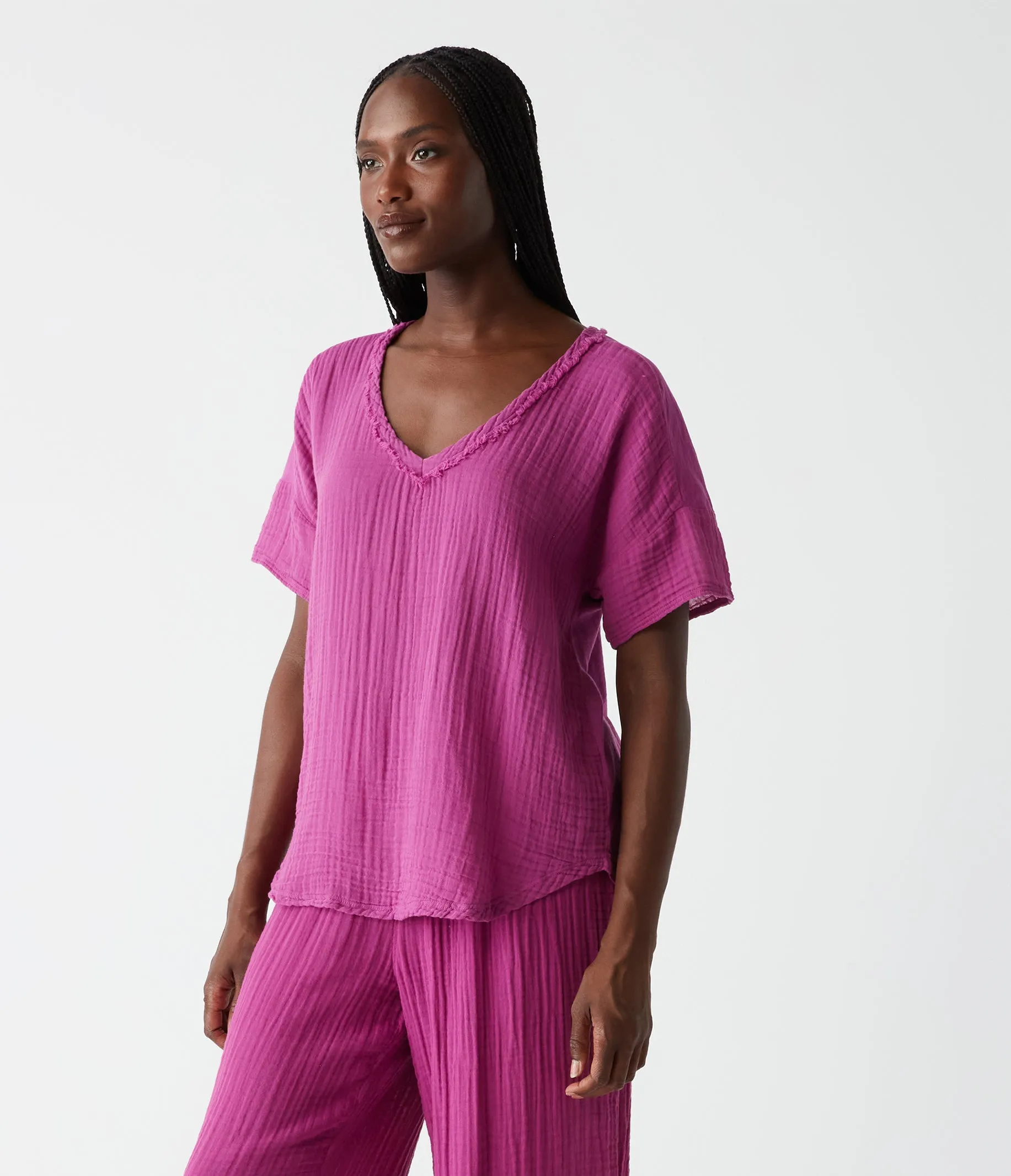 Gretna Fabric Mixed Tee