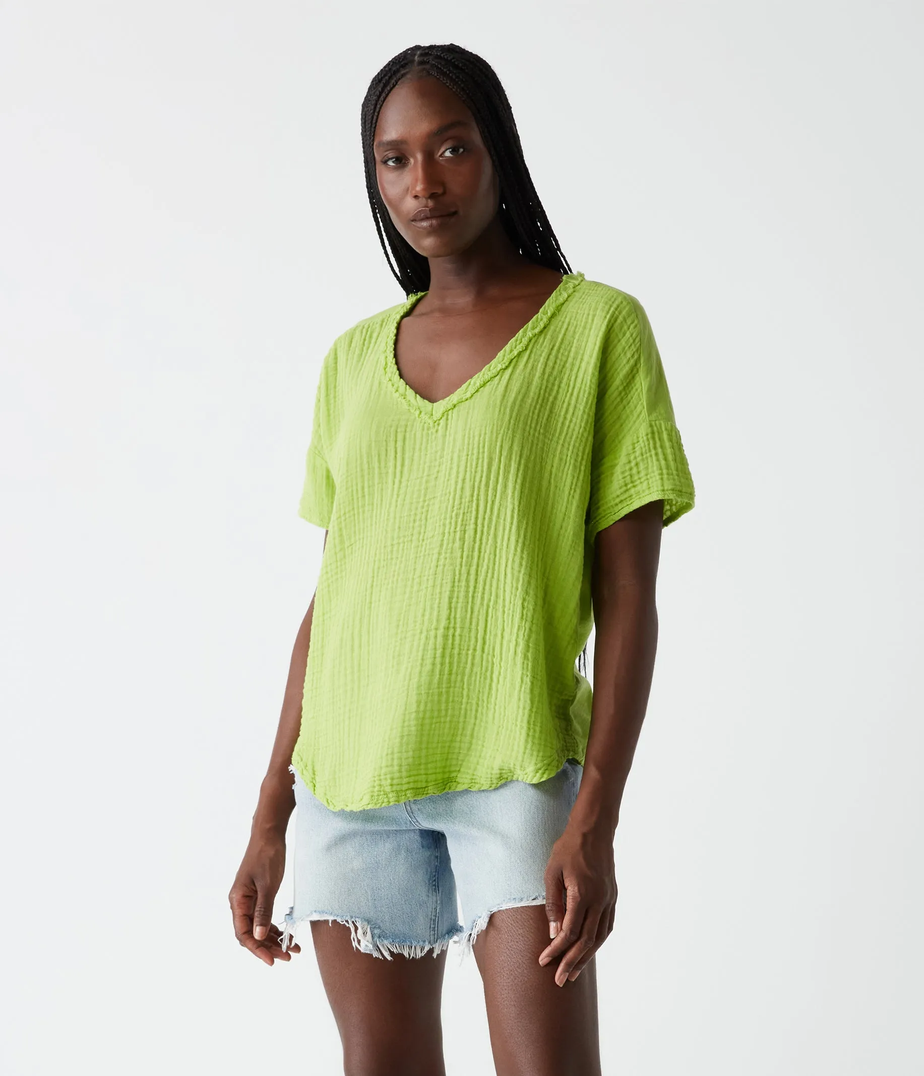 Gretna Fabric Mixed Tee