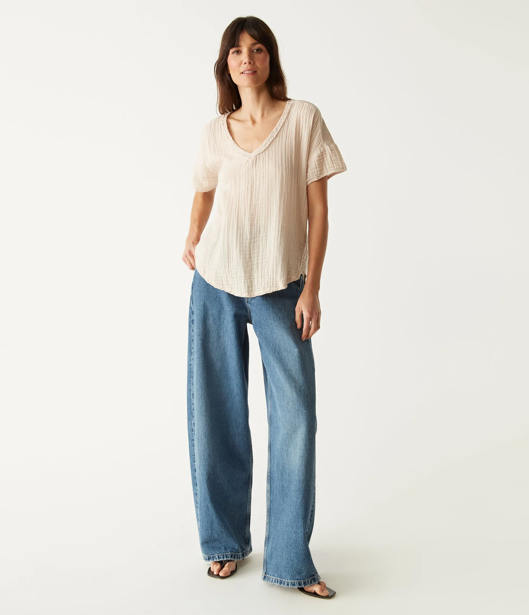 Gretna Fabric Mixed Tee