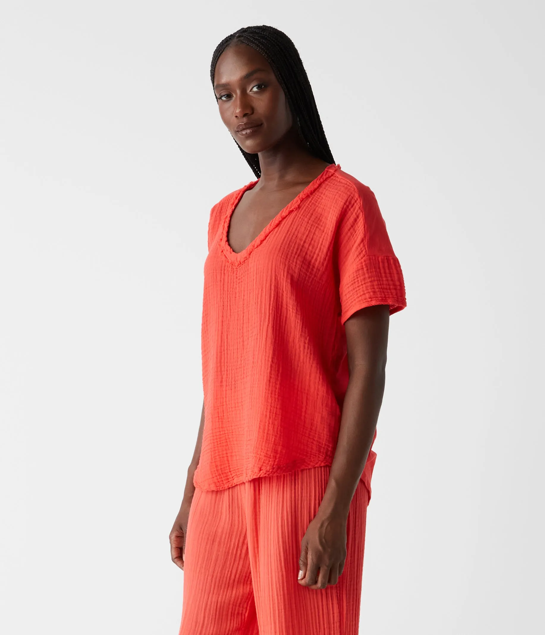 Gretna Fabric Mixed Tee