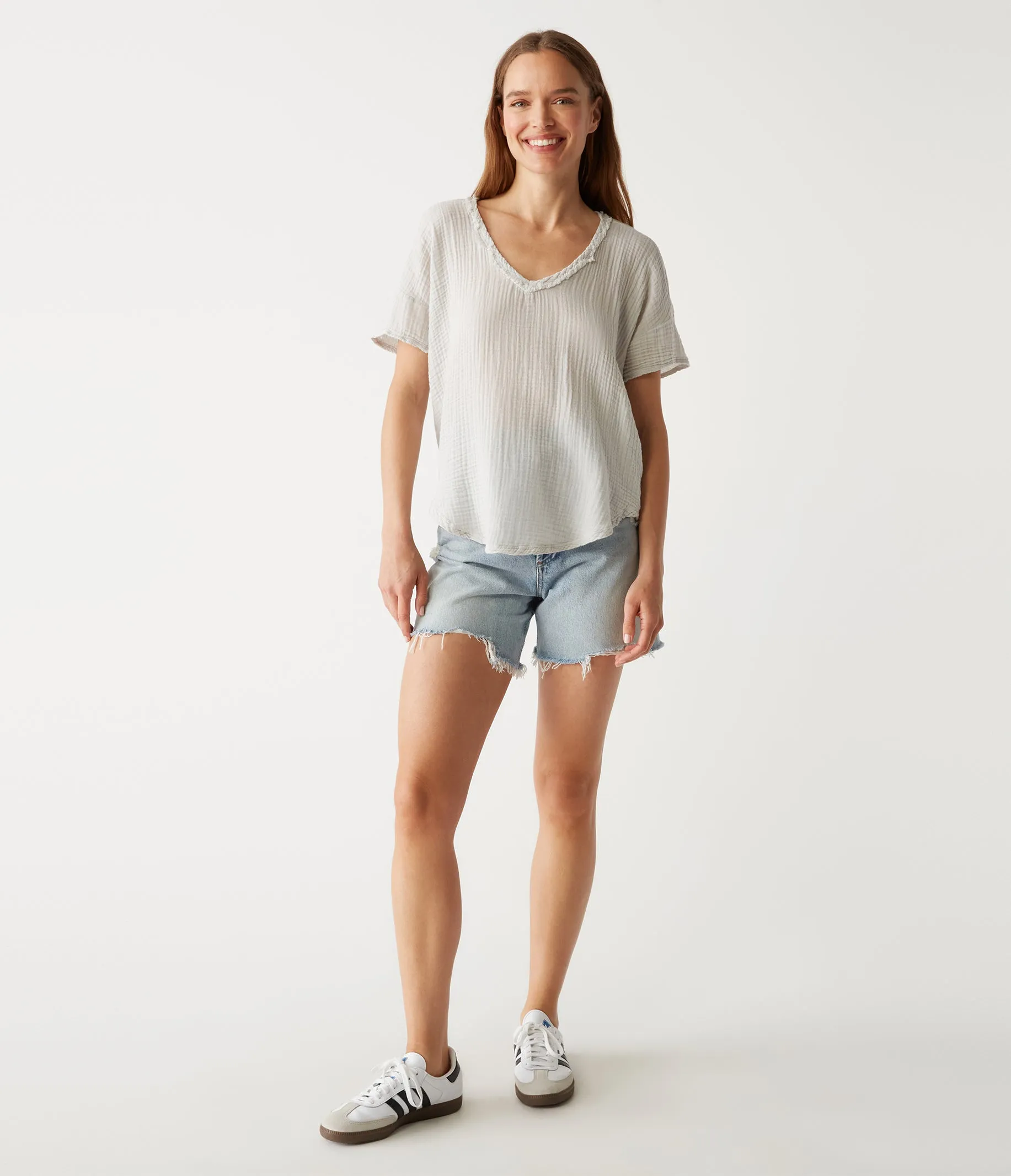 Gretna Fabric Mixed Tee