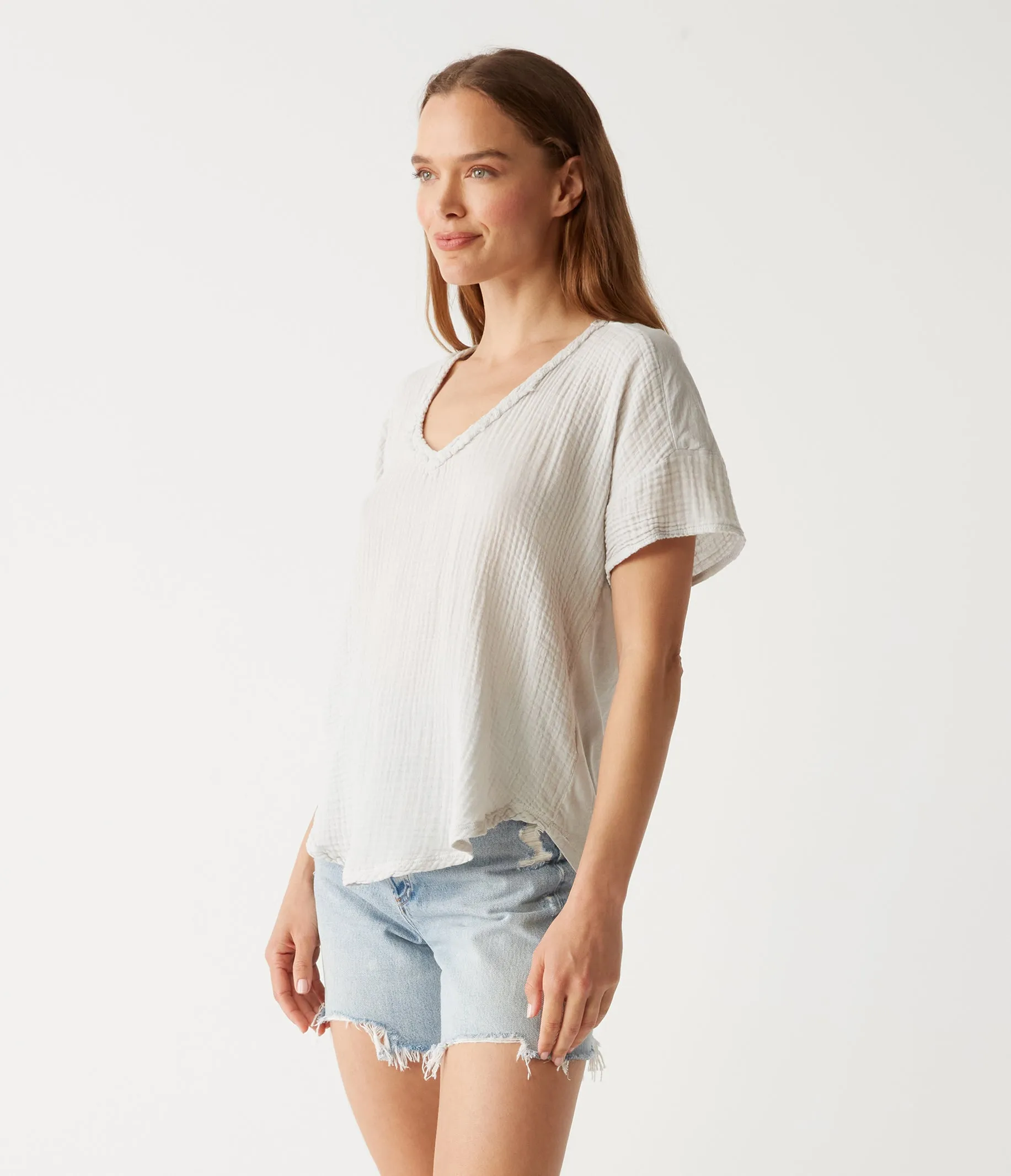 Gretna Fabric Mixed Tee