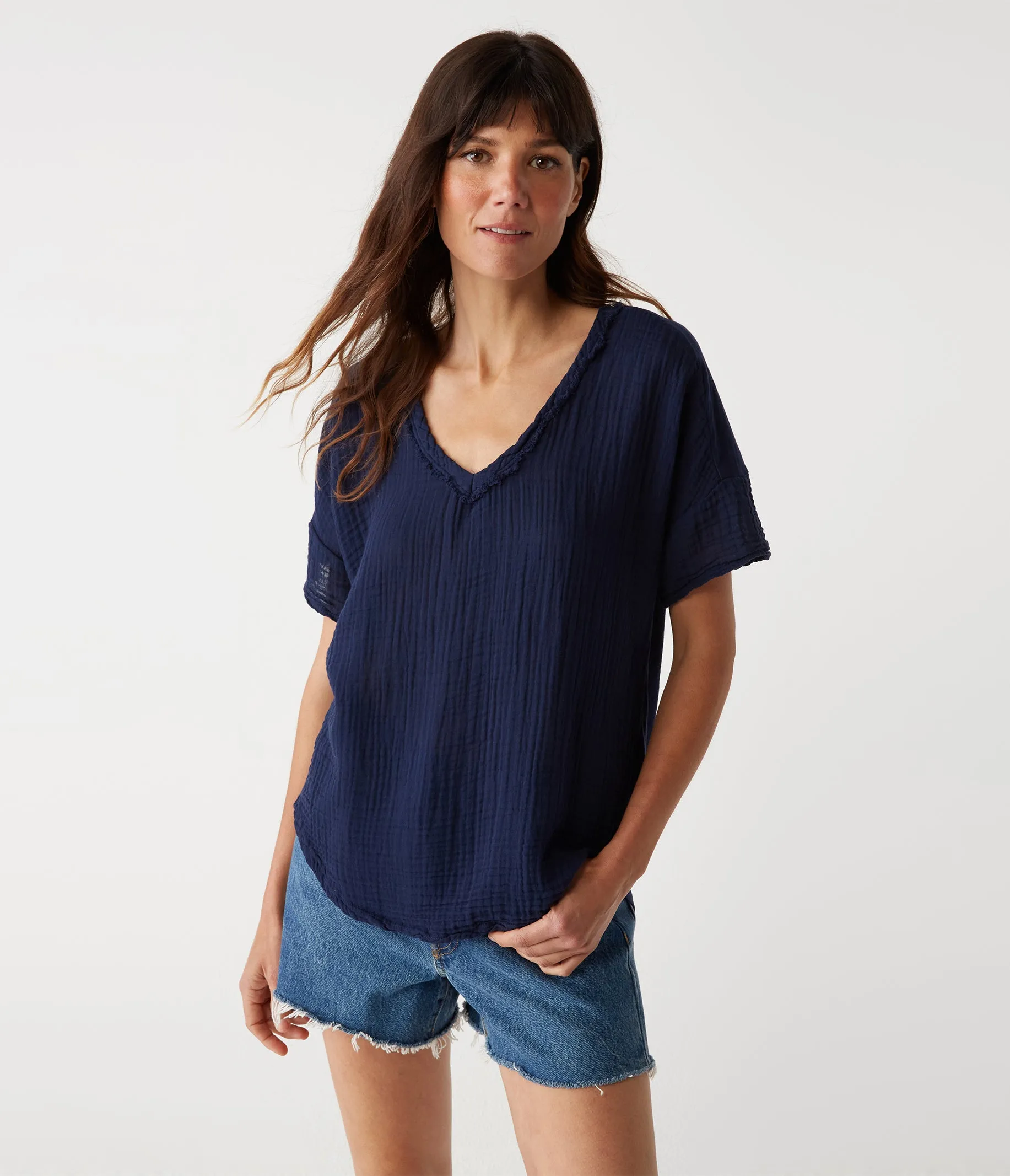 Gretna Fabric Mixed Tee