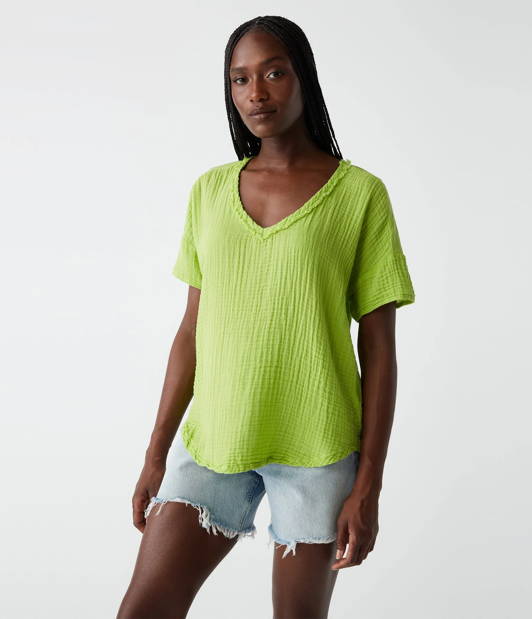 Gretna Fabric Mixed Tee