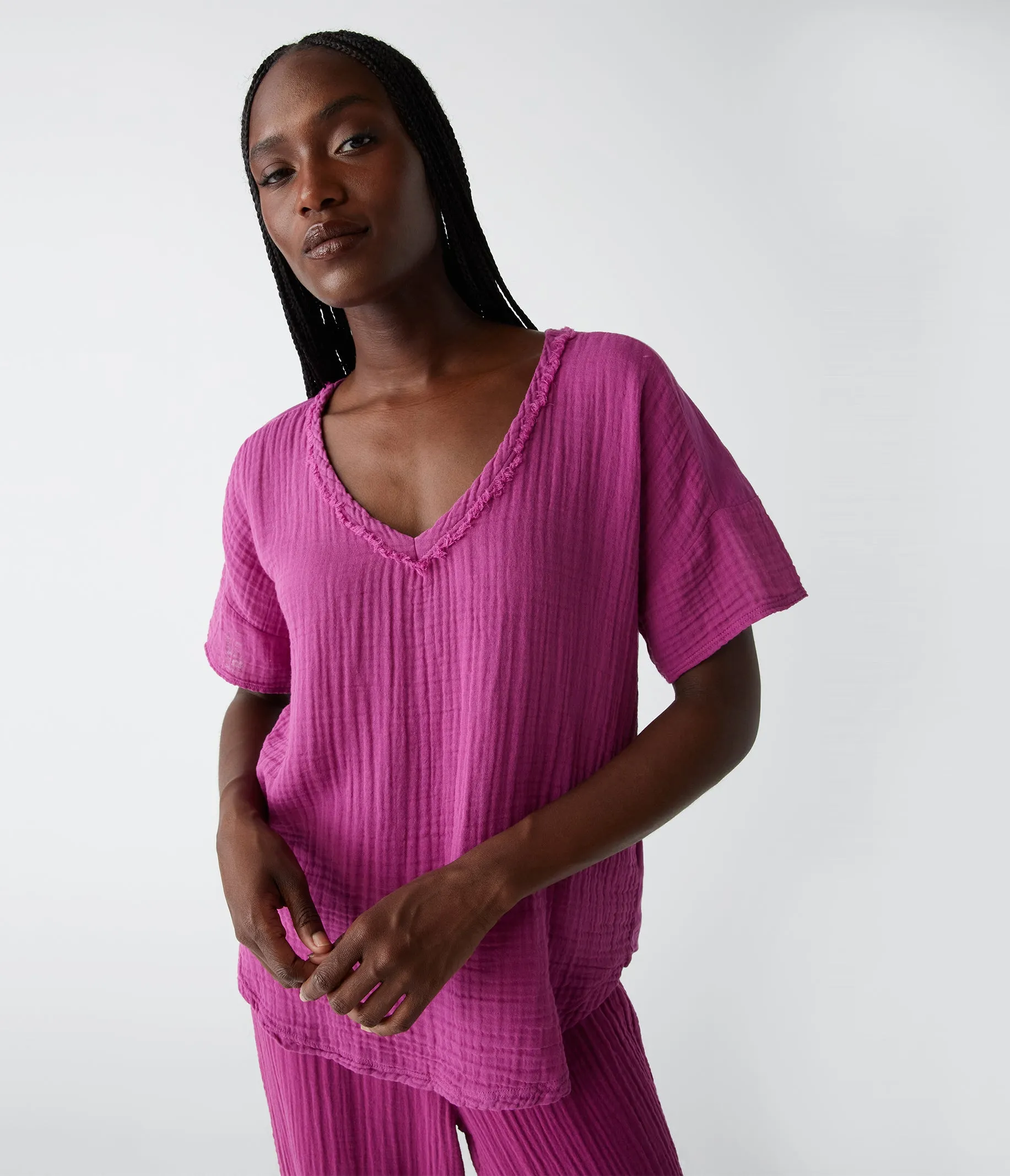 Gretna Fabric Mixed Tee