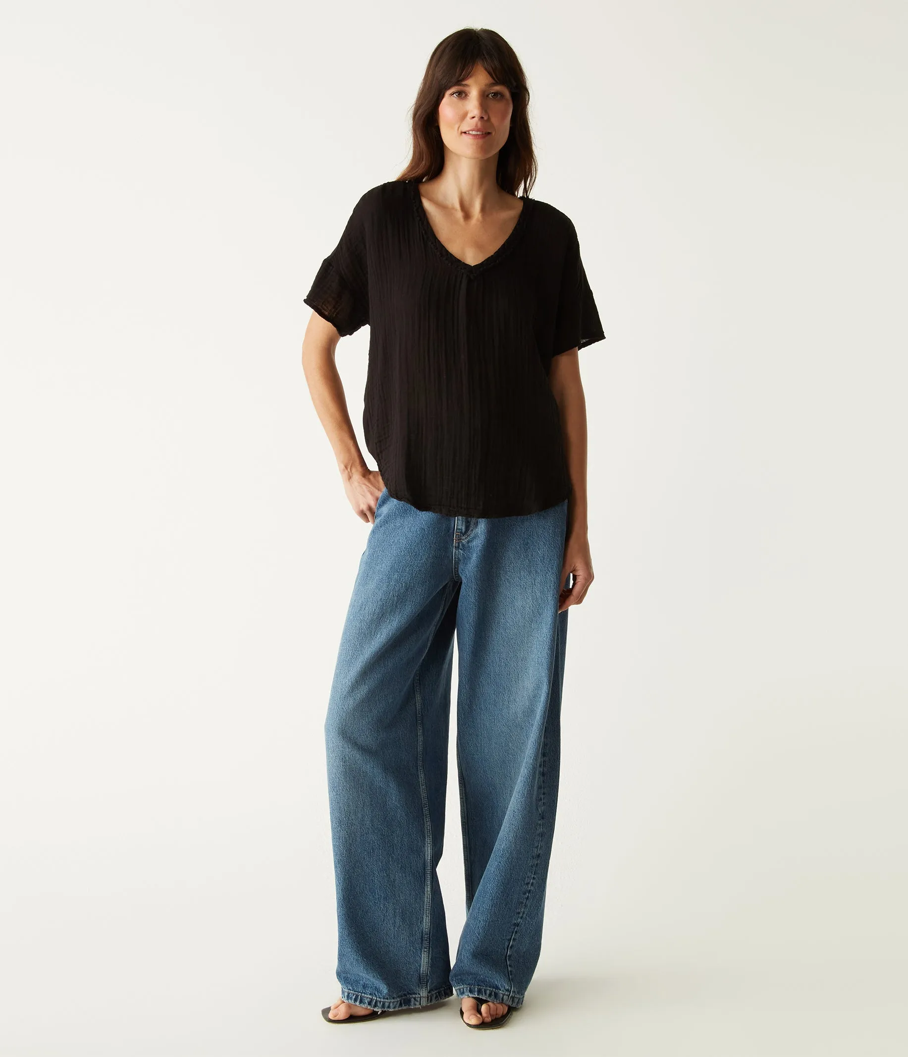 Gretna Fabric Mixed Tee