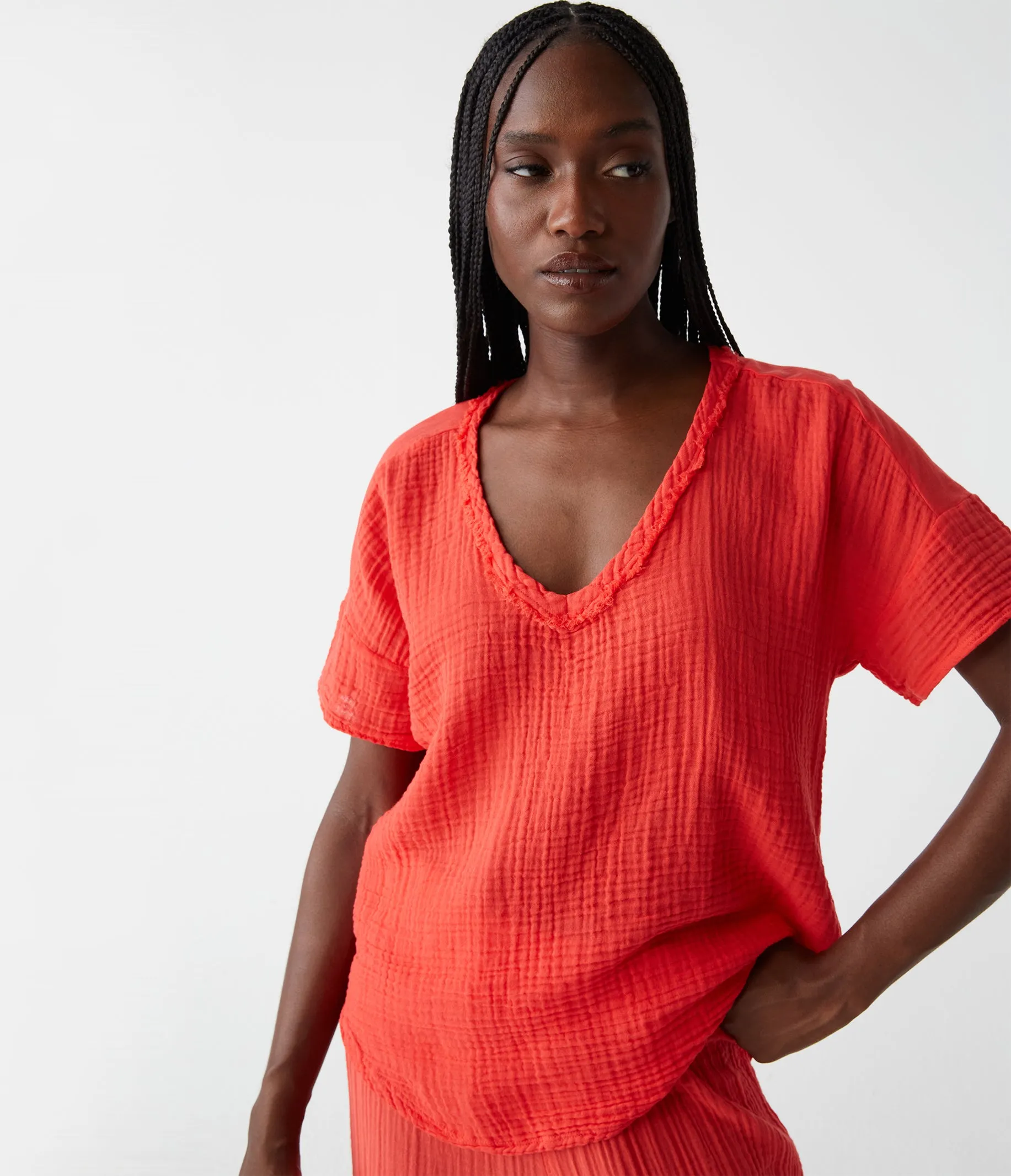 Gretna Fabric Mixed Tee