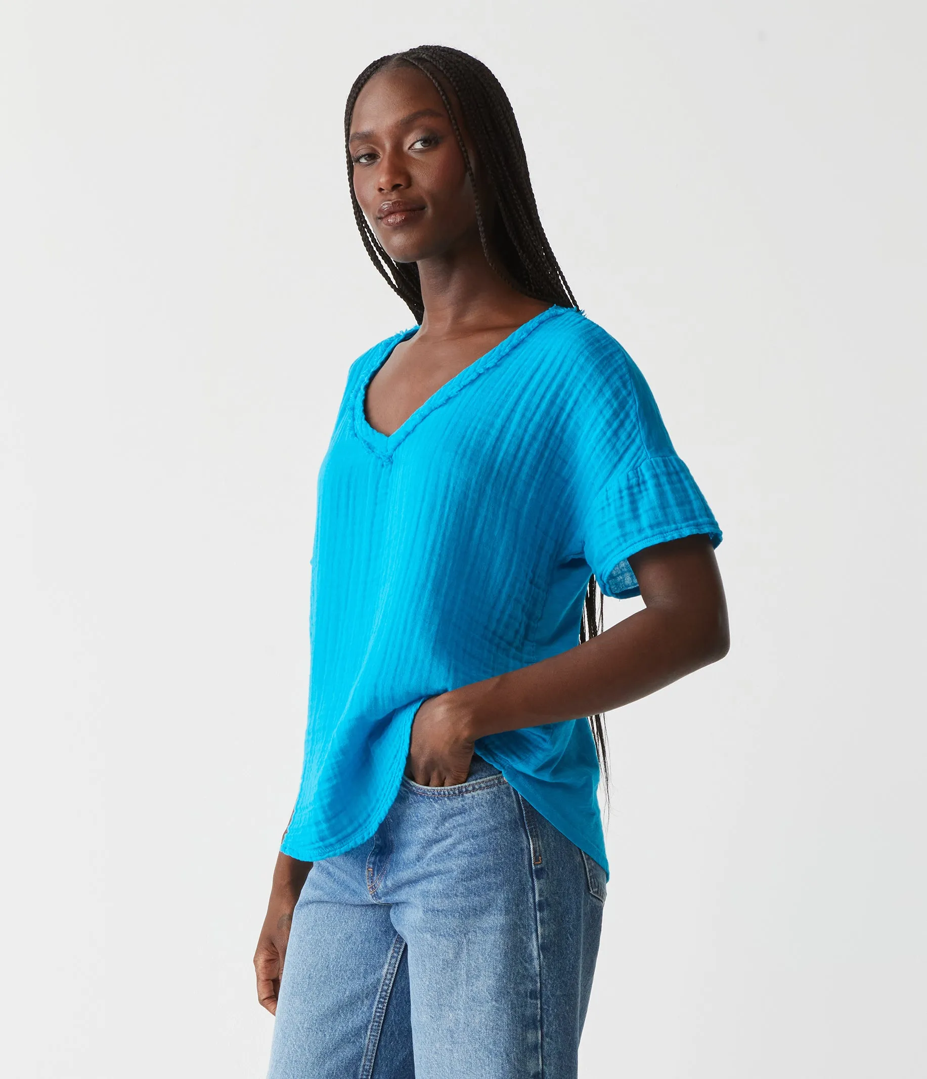 Gretna Fabric Mixed Tee